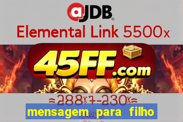mensagem para filho jogador de futebol